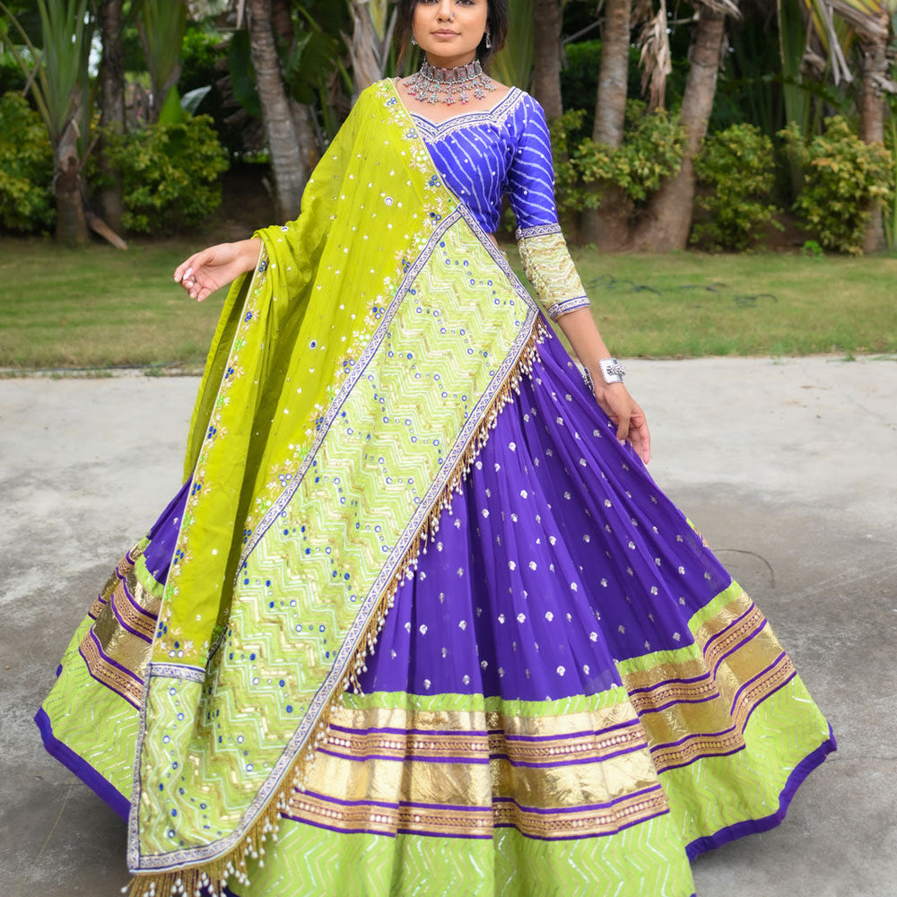 The fluorescent dupatta and the vibrant lehengha